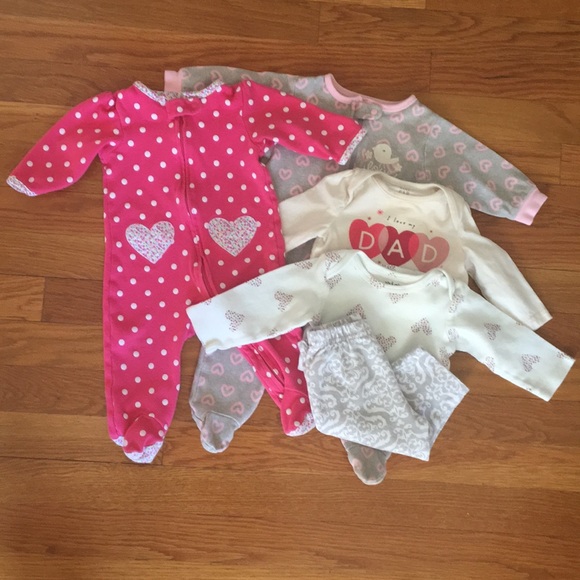 Chick Pea/'s Best Friends Baby Girl Pink 7-Piece Set Size 0-3 and 3-6 Months